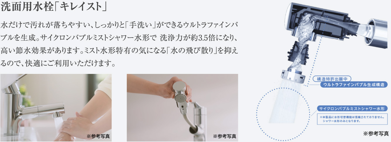 洗面用水栓「キレイスト」